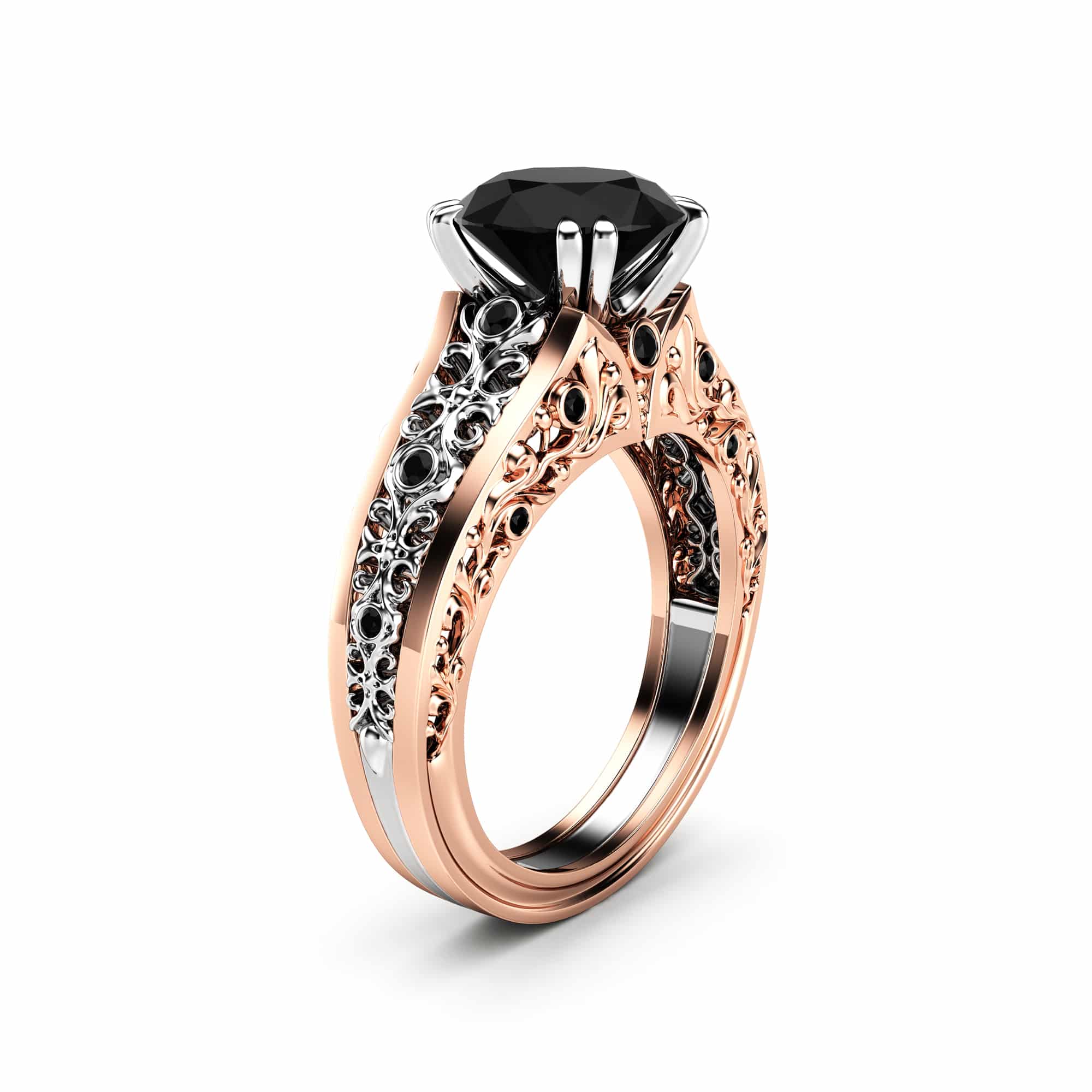 AN-0075M_Black_Diamond_Two_Tone_Engagement_Ring_4