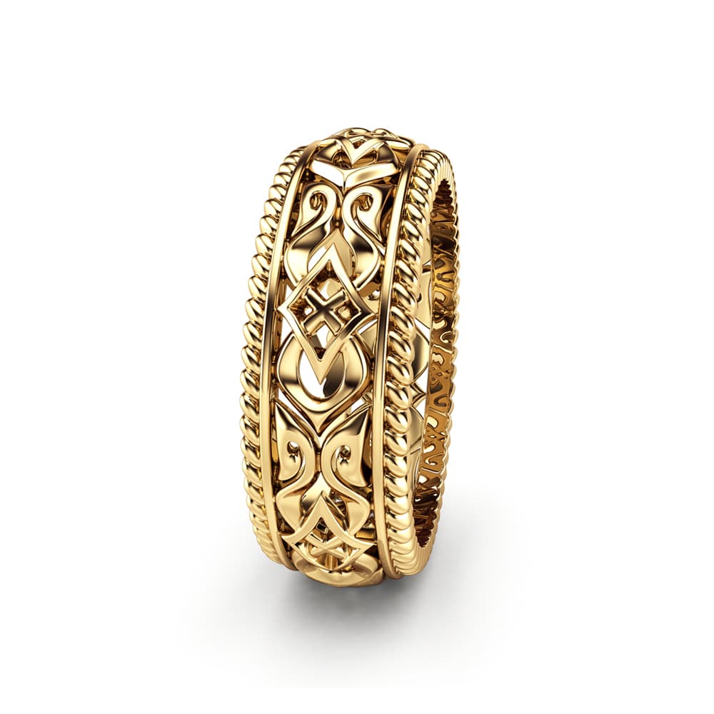 MB-0004C-Yellow-Gold-Mens-Wedding-Band---3