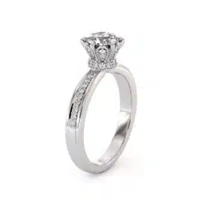 Royal Crown Diamond Ring with Lab Diamond and Regal Design