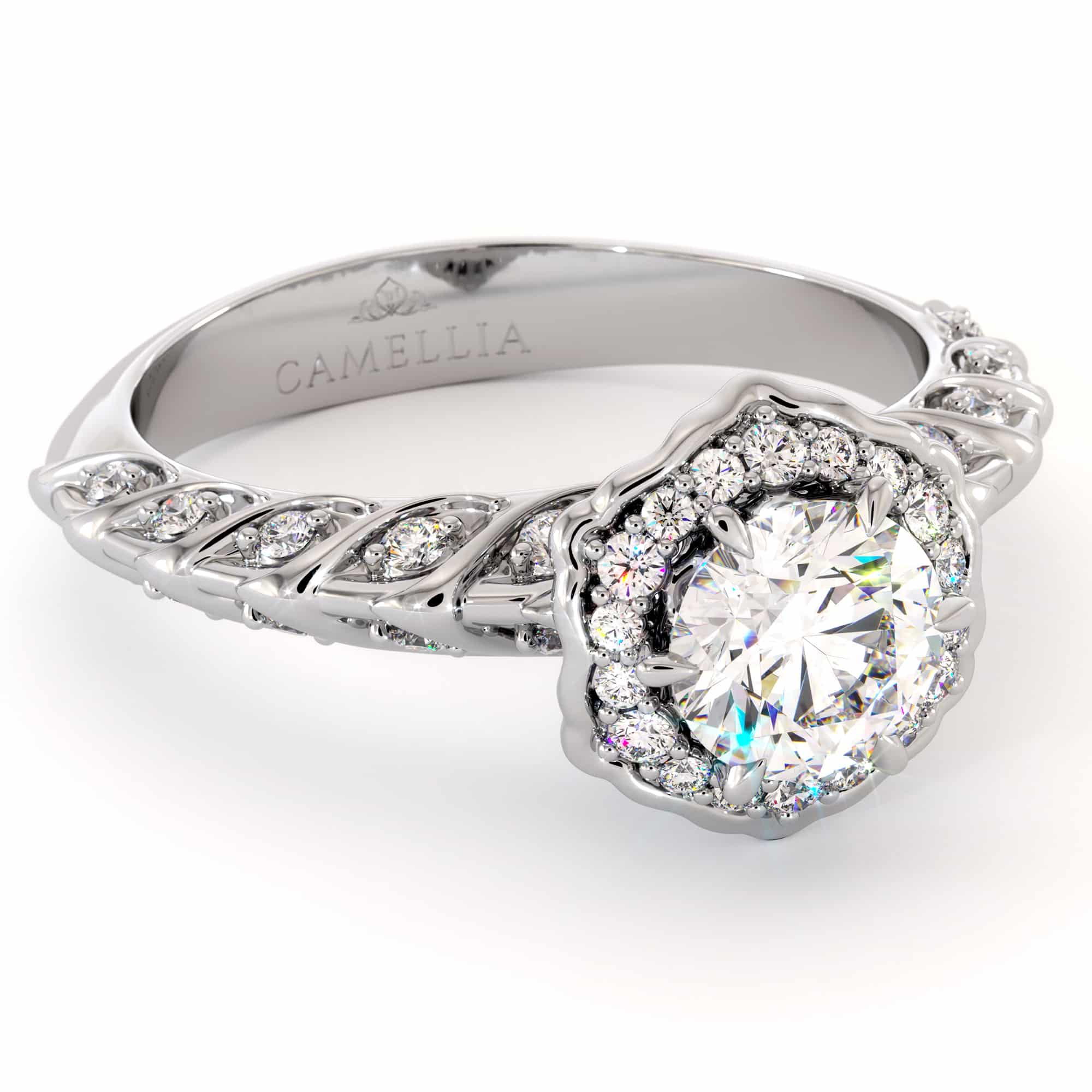 CL-0032AwhiteRound_Cut_Moissanite_Ring