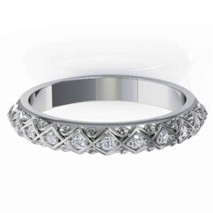 Lab Diamonds Half Eternity Art Deco Inspired Band