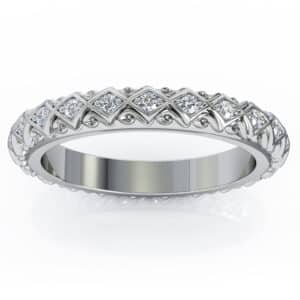 Lab Diamonds Art Deco Eternity Wedding Band