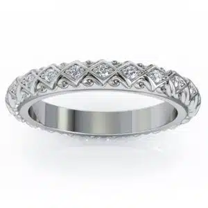 Lab Diamonds Art Deco Eternity Wedding Band