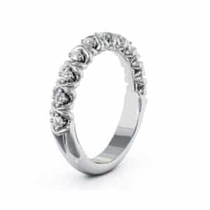 Lab Diamonds Unique Camellia Half Eternity Wedding Band