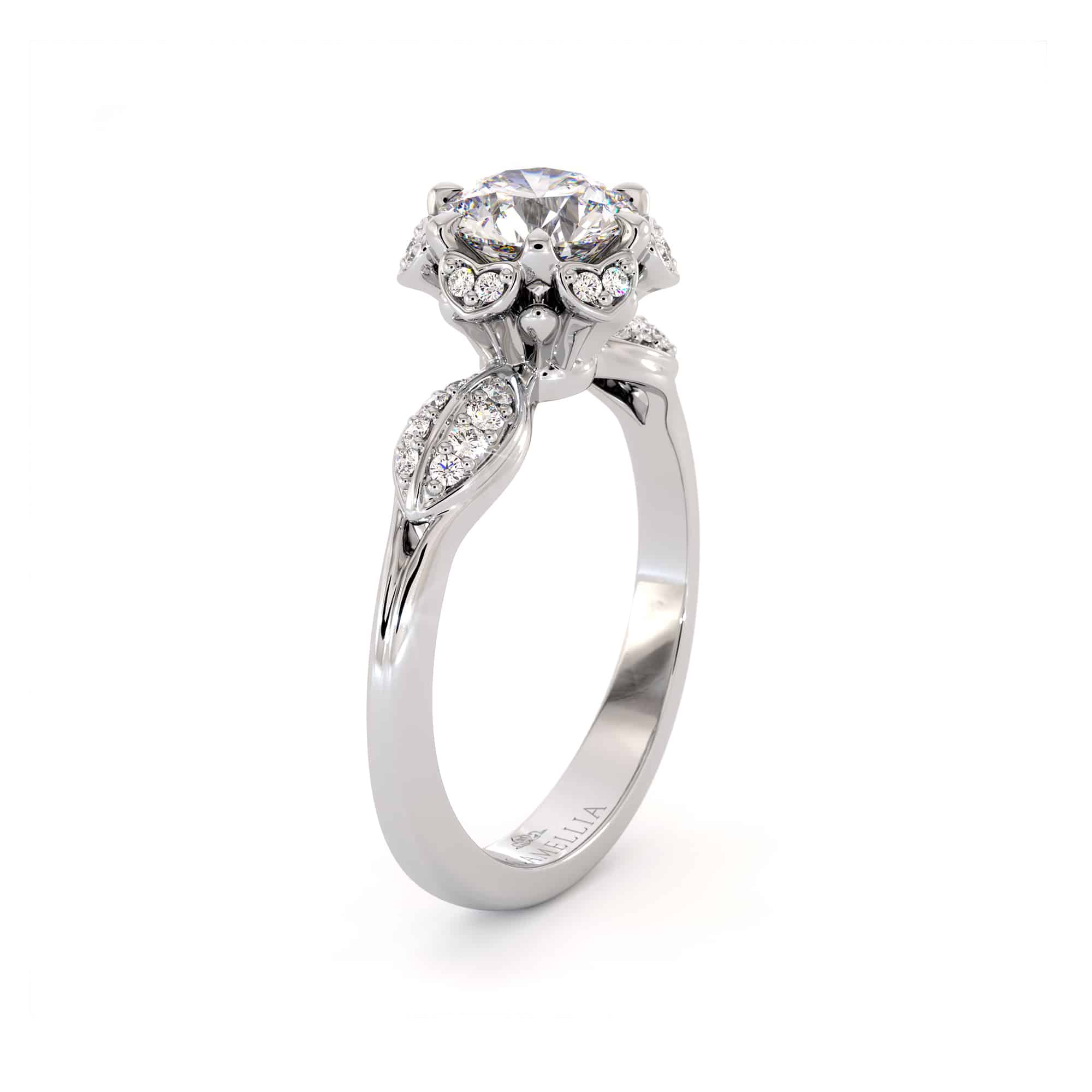 cL-0019 White_Gold_Halo_Ring