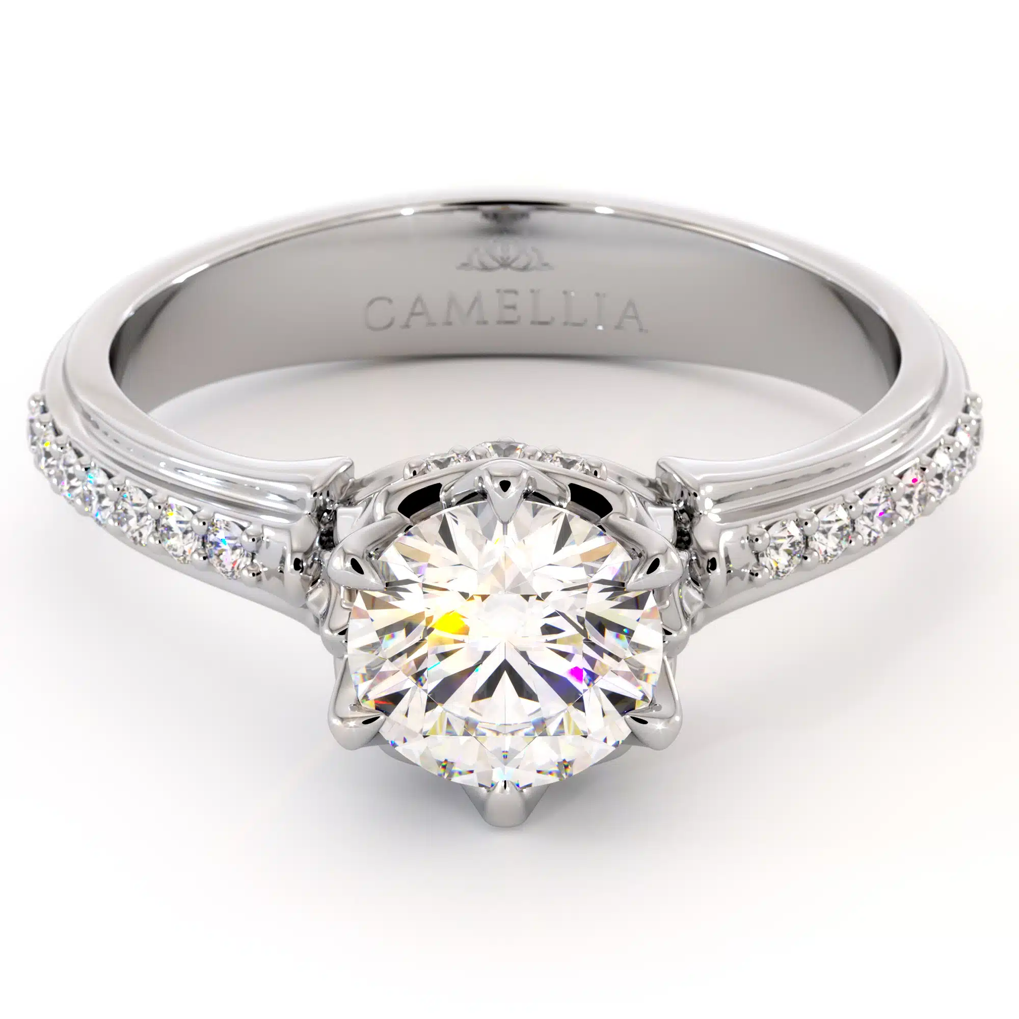 CL-0018 White_Gold_Solitaire_Ring