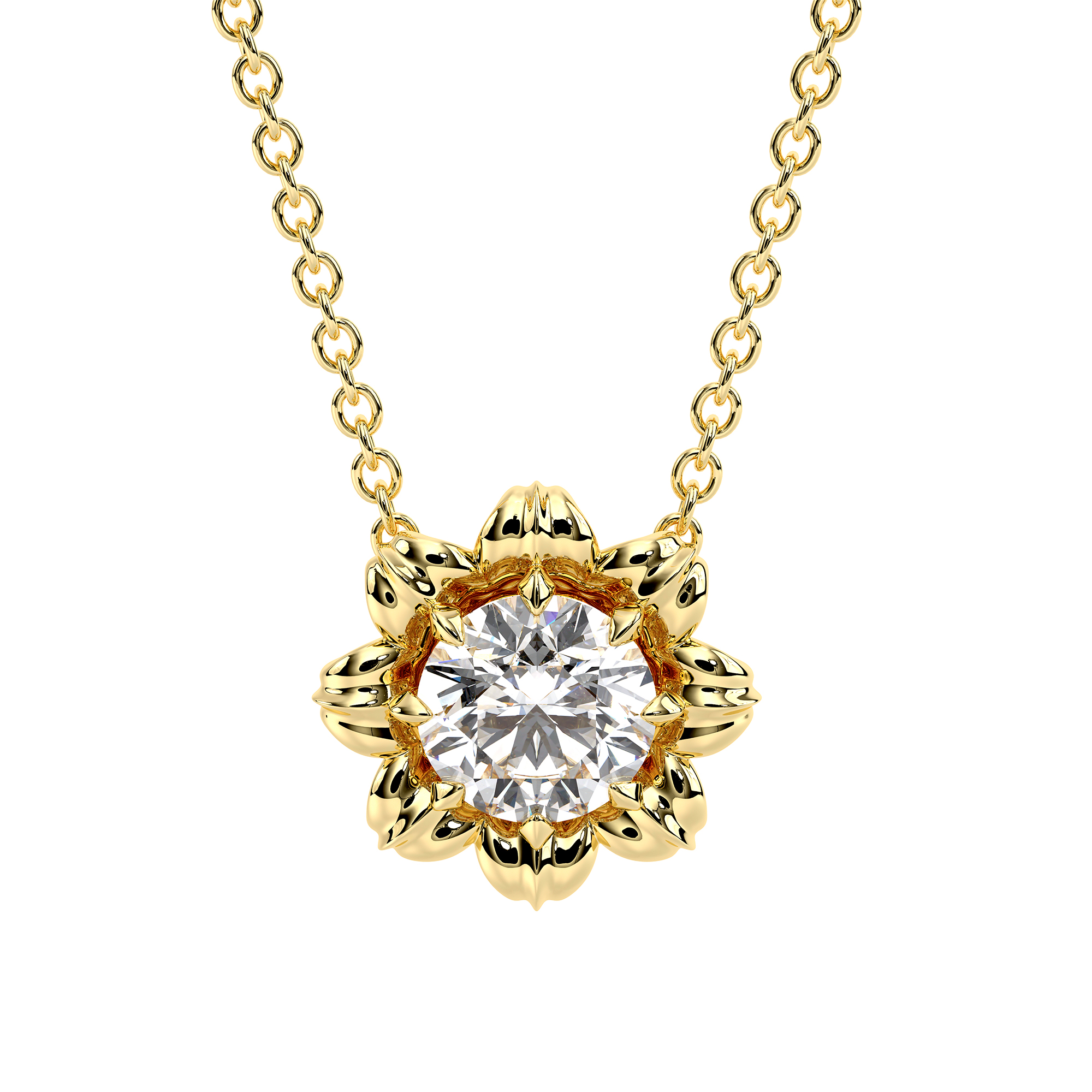 AP-0003A Yellow Gold diamond Necklace (3)