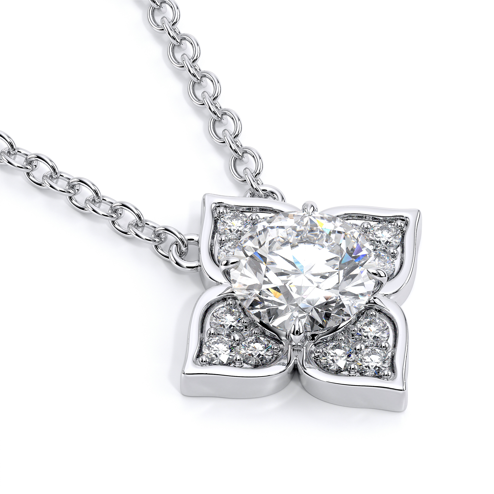 AP-0011A White Gold diamond Pendant (1)
