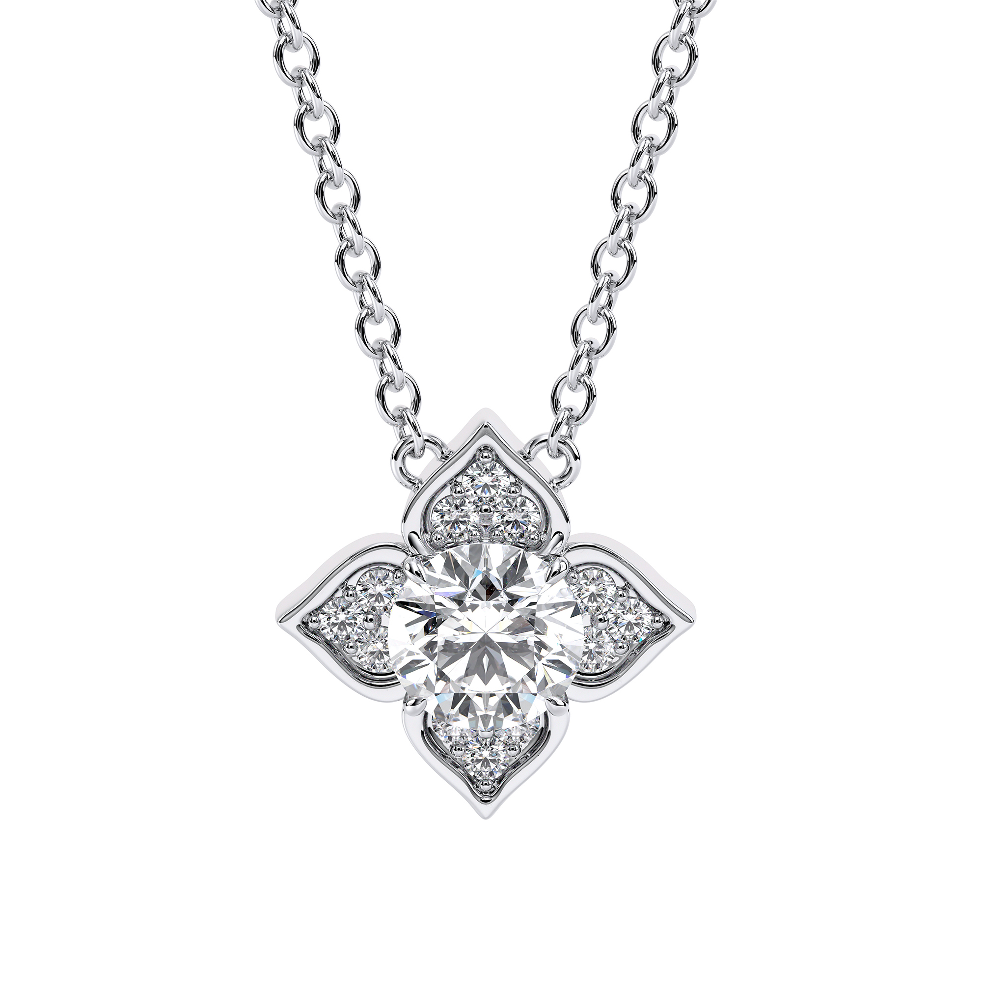 AP-0011A White Gold diamond Pendant (3)