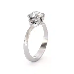 Unique Solitaire Design Natural Diamond Engagement Ring