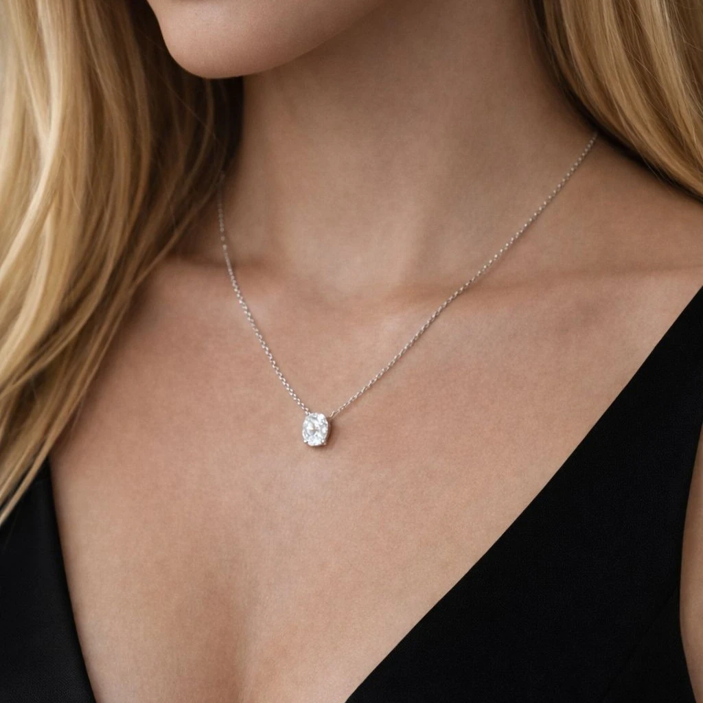 Diamond Necklace on Women (2)