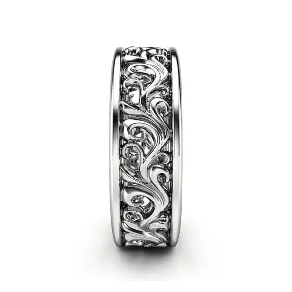 14k Yellow Gold Custom Men's Filigree Wedding Band #100654 - Seattle