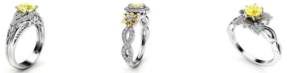 Yellow Diamond rings