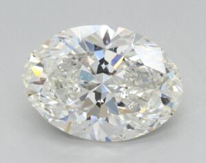 Lab Created 3.05 Carat G VVS2 Oval Diamond
