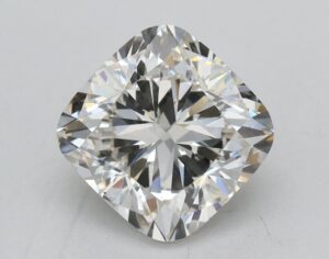Lab Created 1.96 Carat Cushion Diamond
