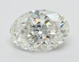 Lab Created 3.07 Carat Oval Diamond