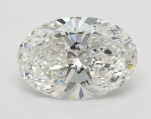 Lab Created 6.36 Carat Oval Diamond