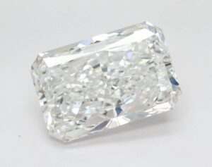 Lab Created 6.38 Carat Radiant Diamond