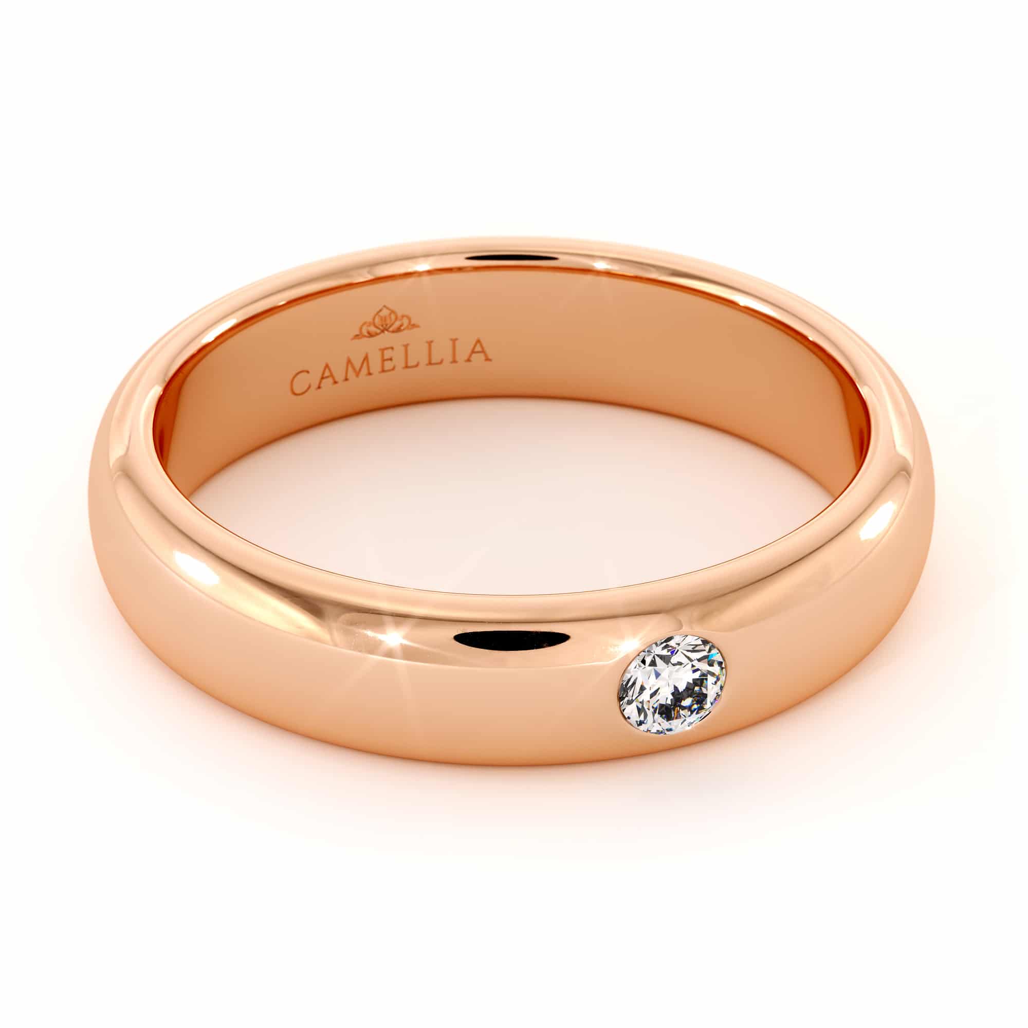 Rose gold men diamond band (1)