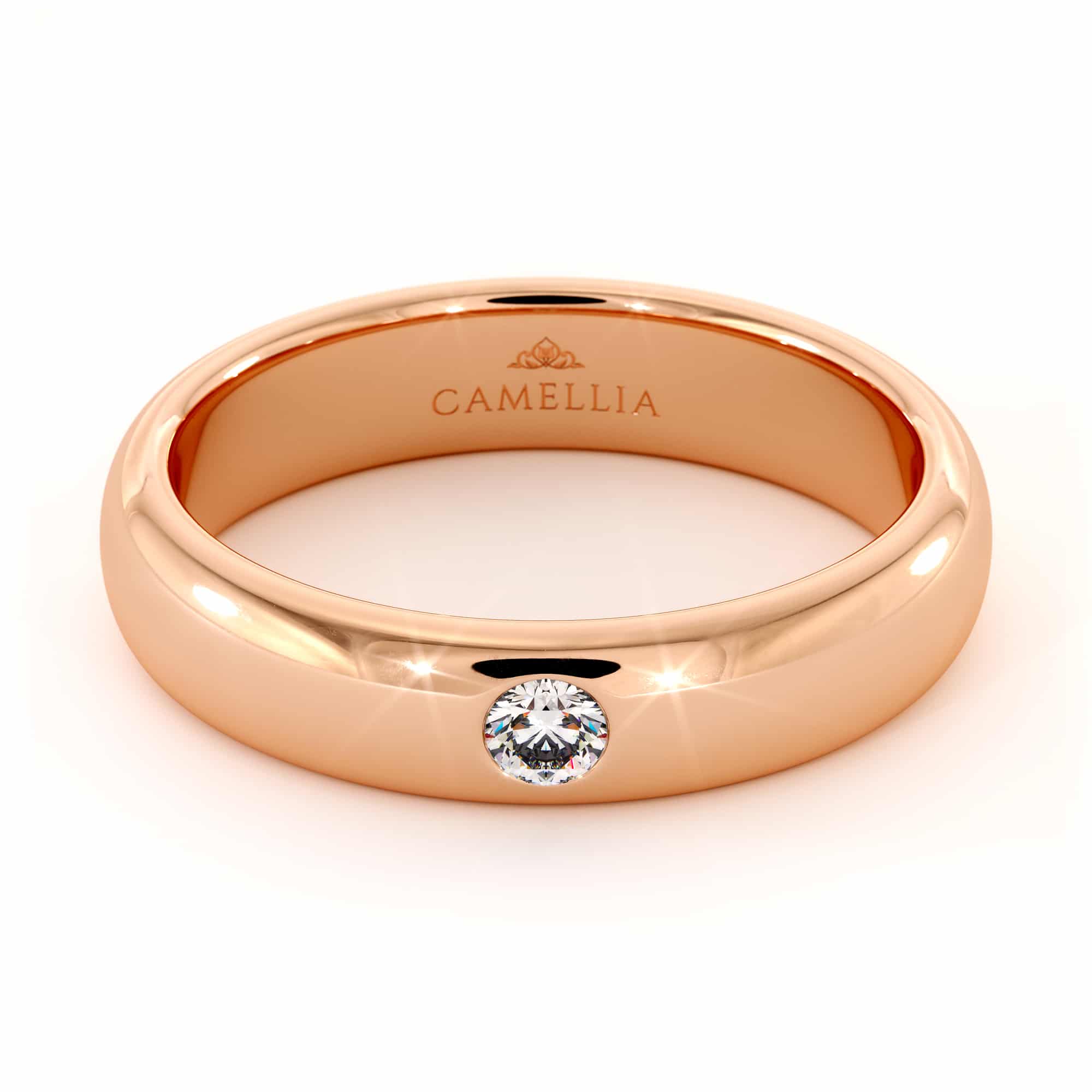 Rose gold men diamond band (7)
