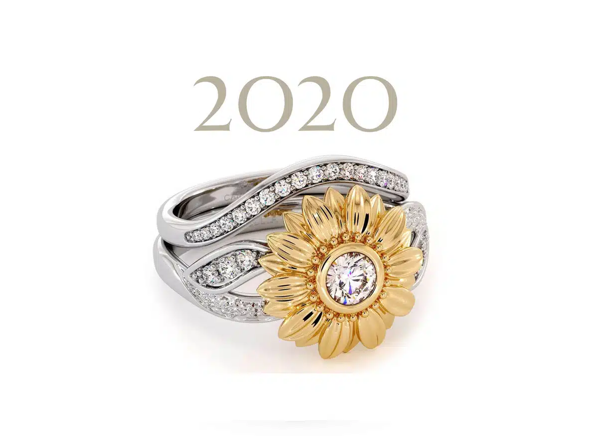 sunflower engagement ring