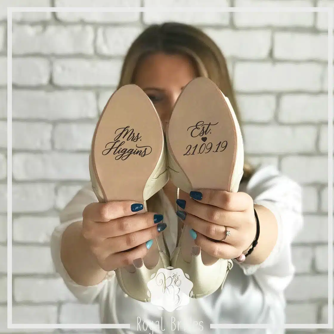 bridal shoe decals