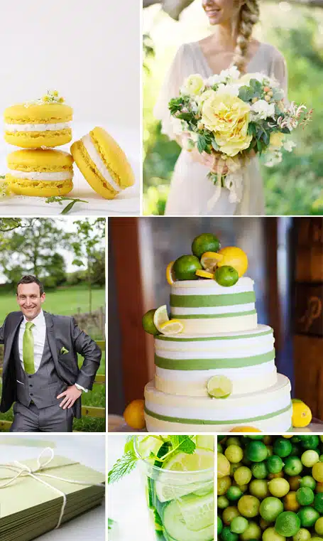lemon and lime wedding palette