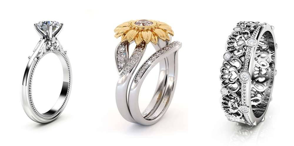 white gold engagement rings
