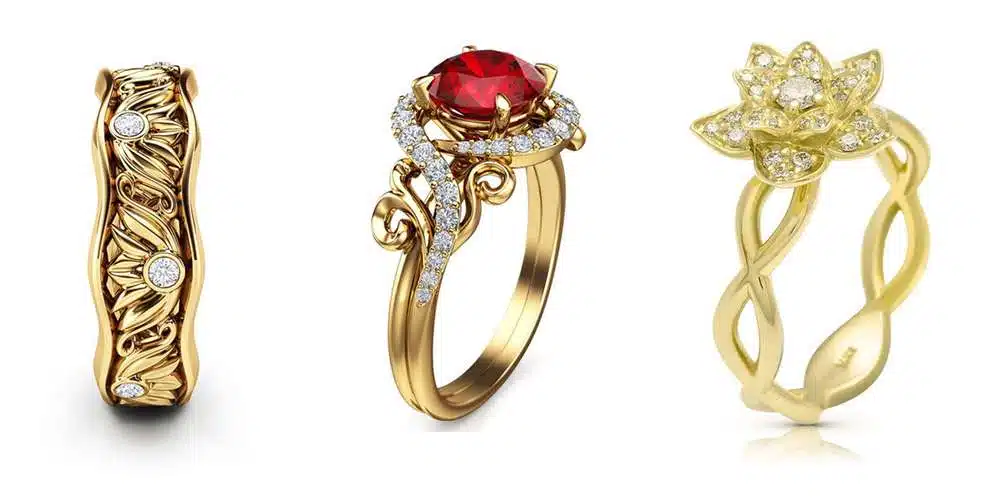yellow gold engagement rings camellia jewelry