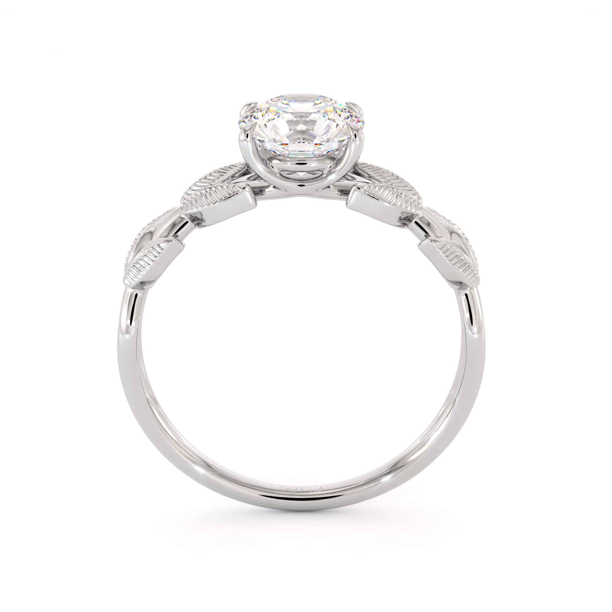 Leaves Ring Moissanite Engagement Ring Unique Leaf White Gold Ring Moissanite Anniversary Ring 4 Leaves Ring Moissanite Engagement Ring Unique Leaf White Gold Ring Moissanite Anniversary Ring