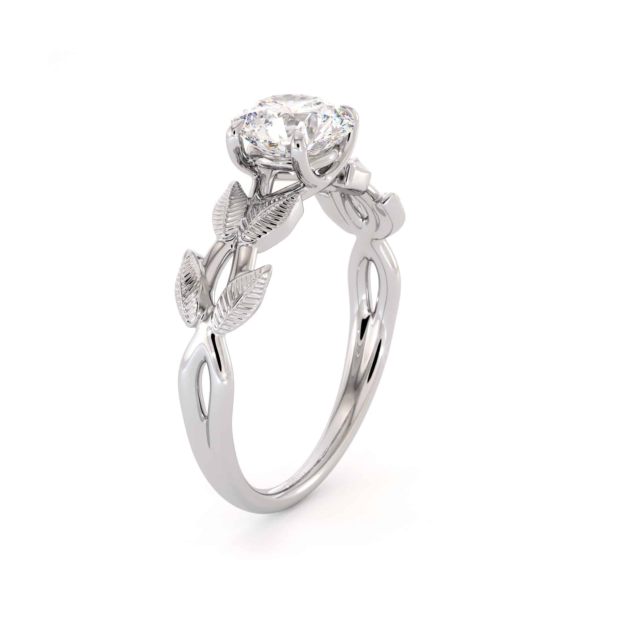 Leaves Ring Moissanite Engagement Ring Unique Leaf White Gold Ring Moissanite Anniversary Ring 1 Leaves Ring Moissanite Engagement Ring Unique Leaf White Gold Ring Moissanite Anniversary Ring