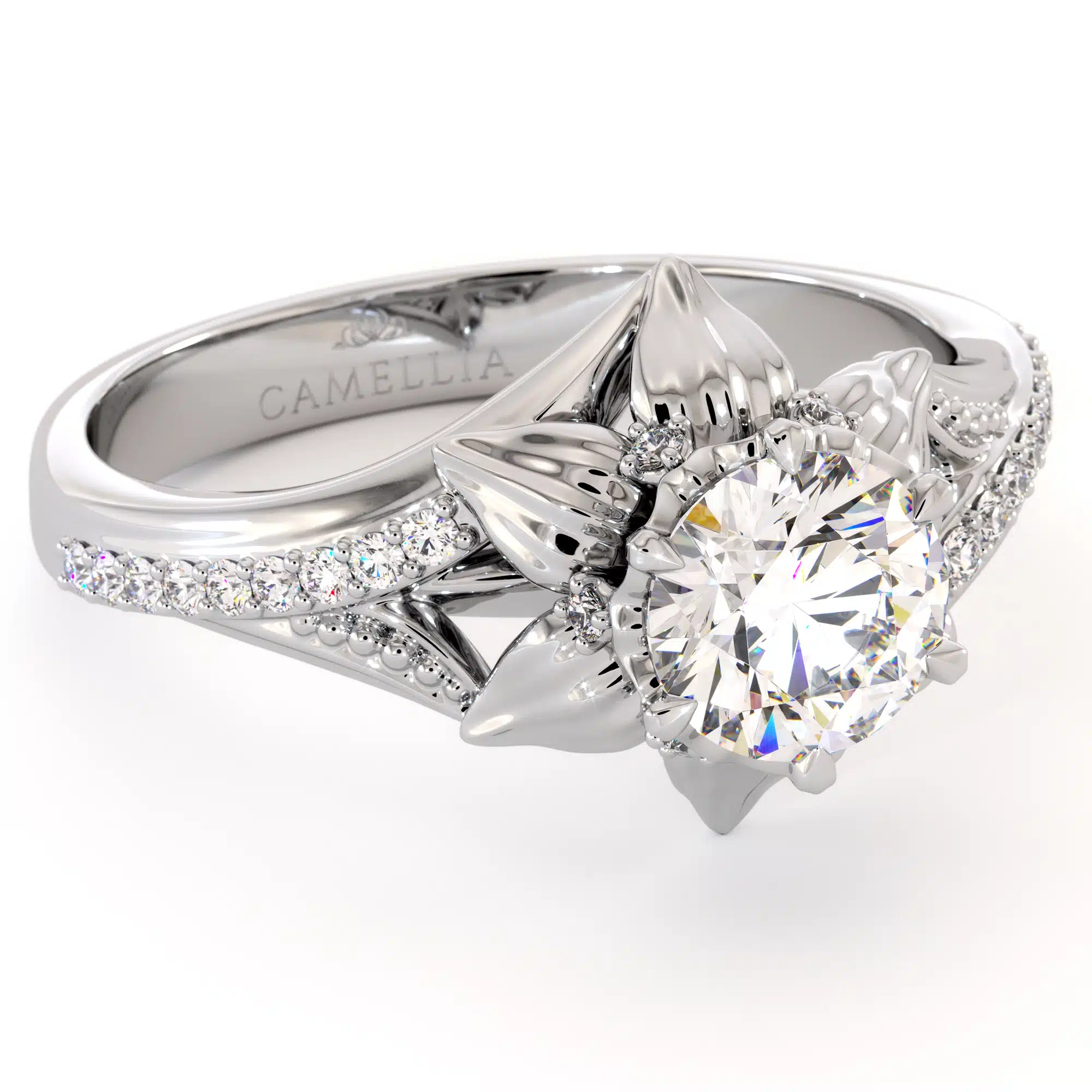 CL-0023 14K_Rose_Gold_Flower