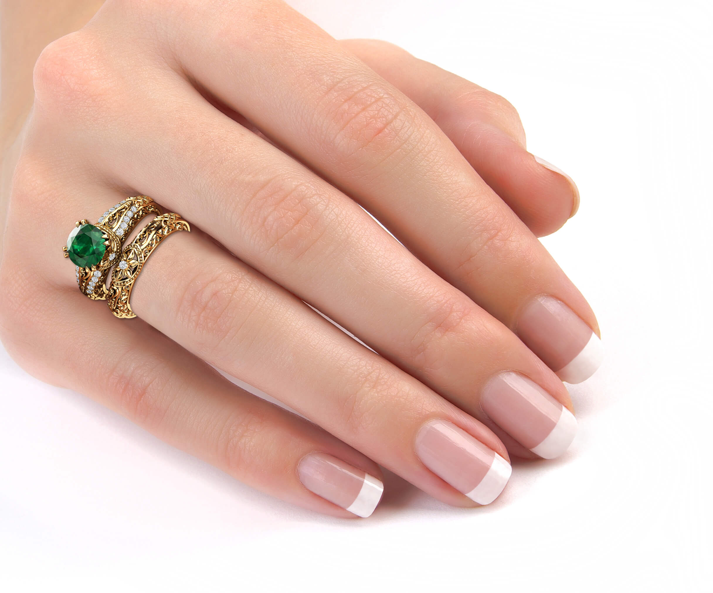 AN-0078F_Emerald_Yellow_Gold_Ring_S (1)