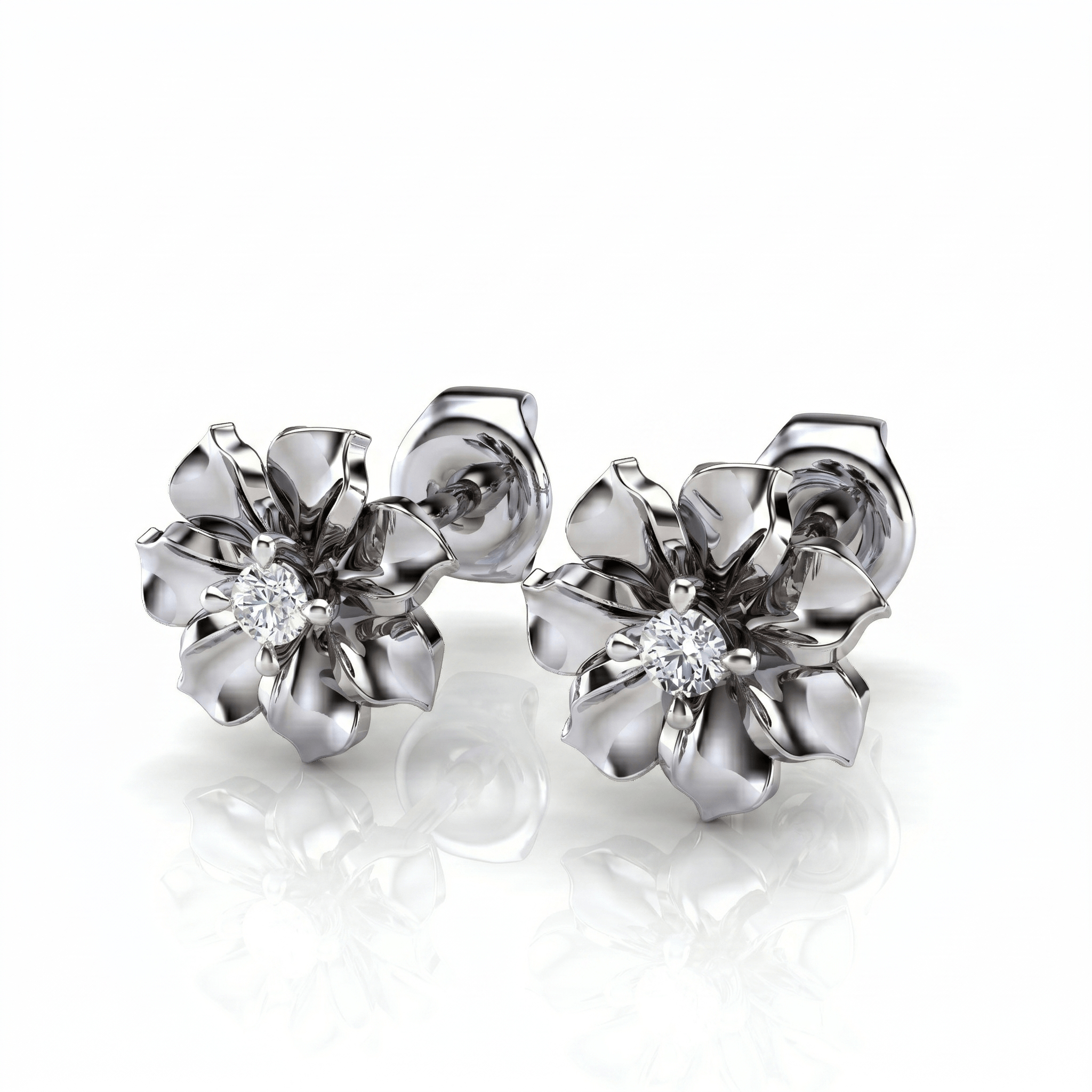 AR-0007 white gold earrings (2)