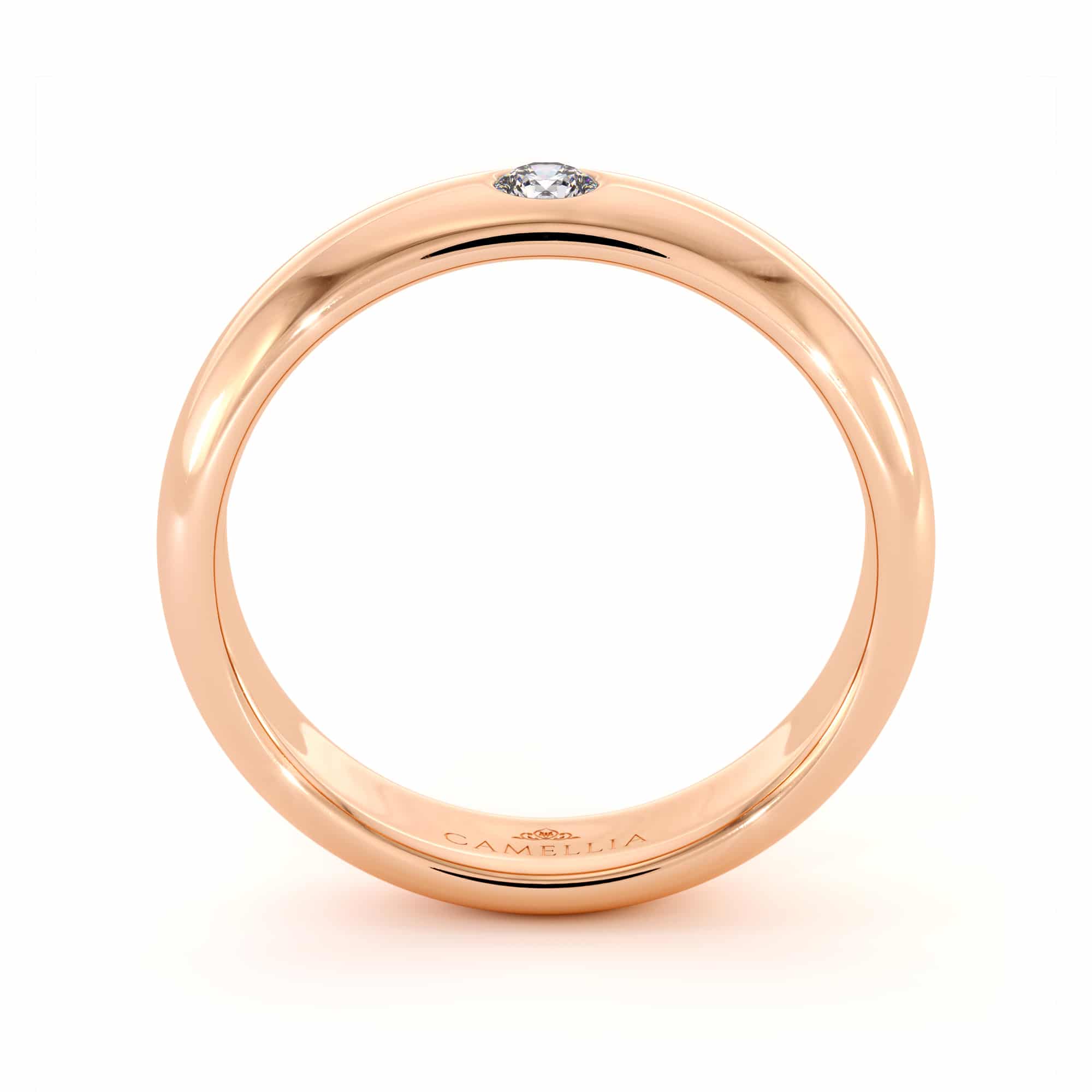 Rose gold men diamond band (2)
