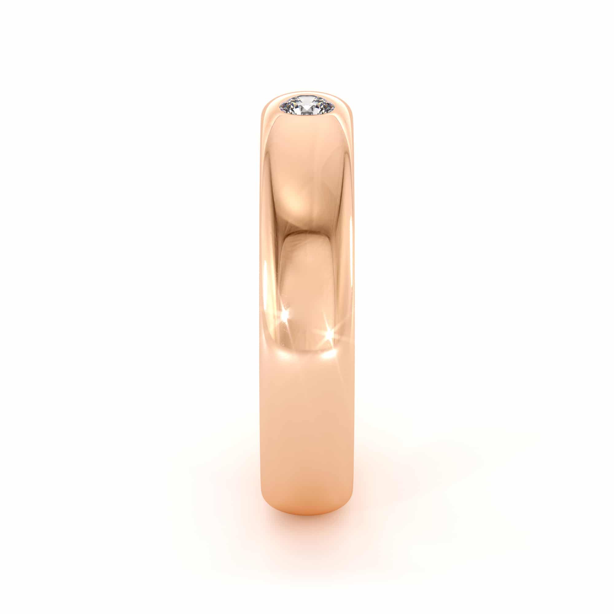 Rose gold men diamond band (3)