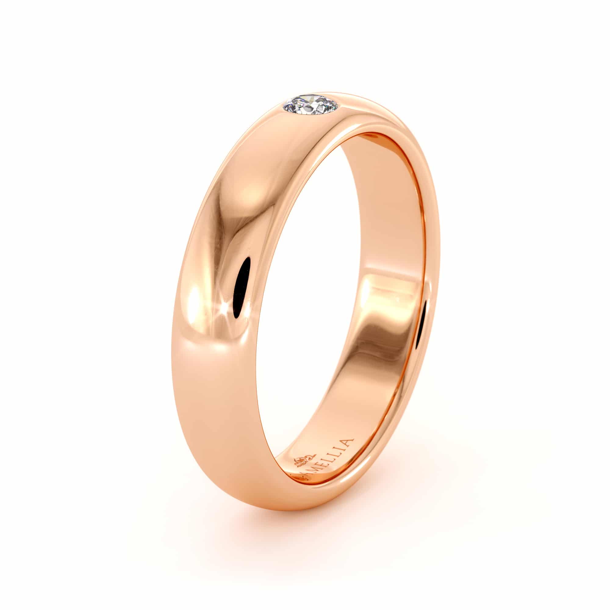 Rose gold men diamond band (4)