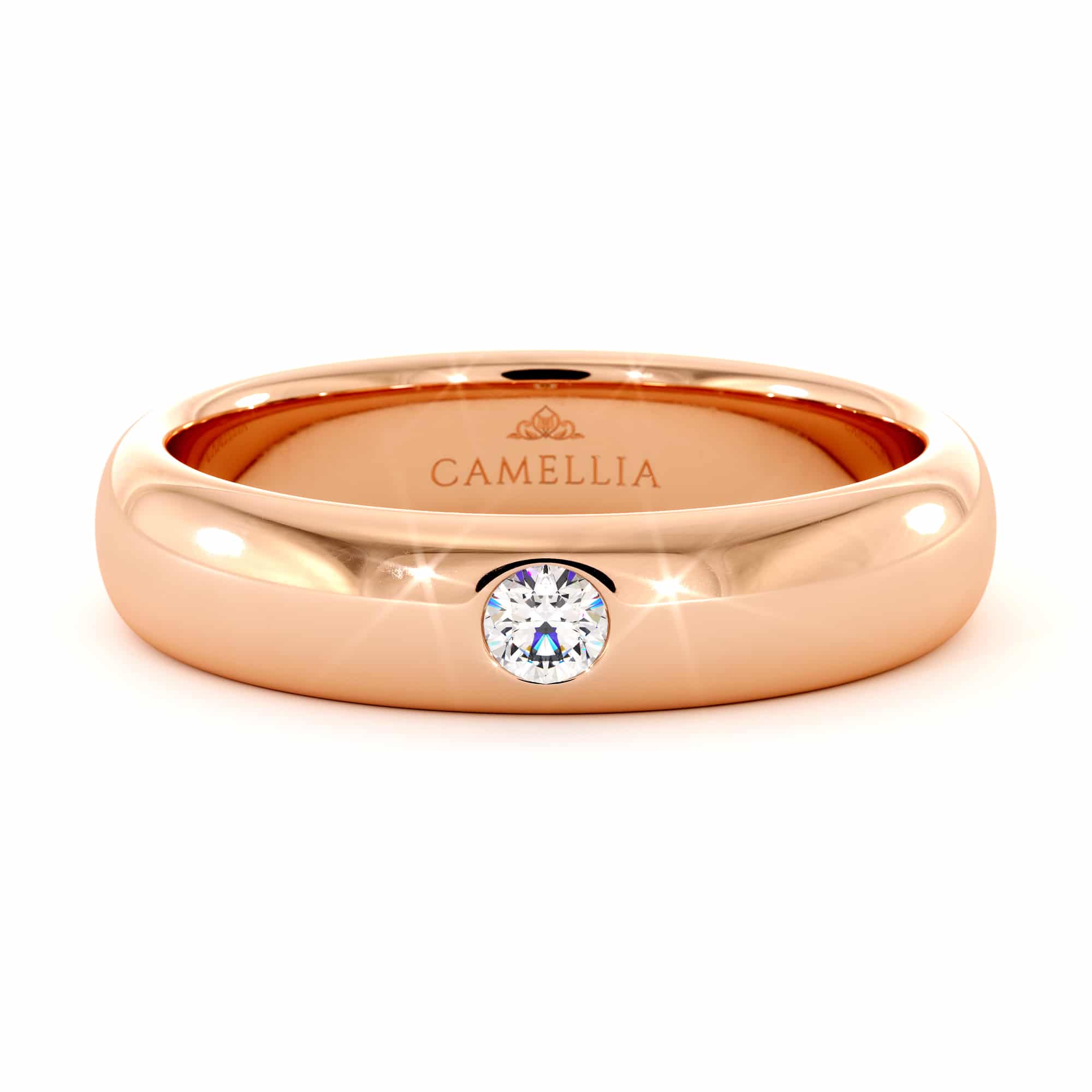 Rose gold men diamond band (6)