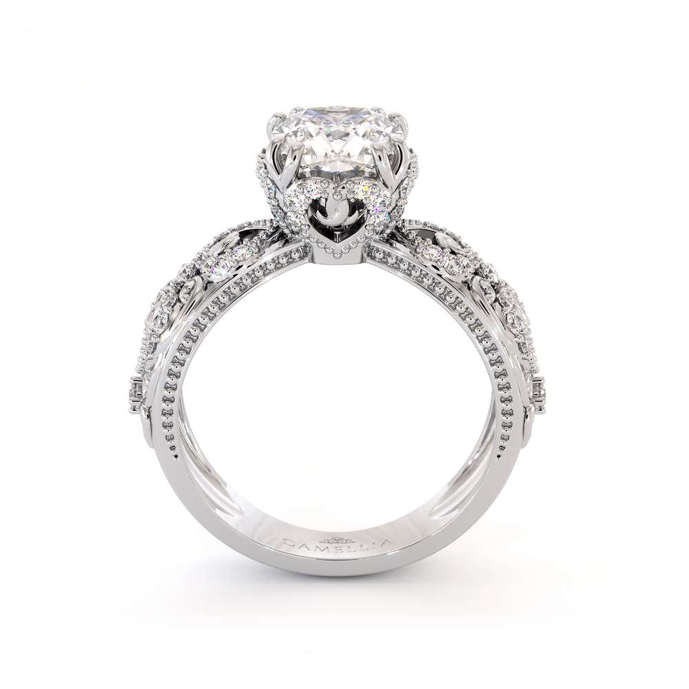 Vintage Engagement Ring 14K White Gold Ring Filigree Ring Moissanite Engagement Ring 2 Vintage Engagement Ring 14K White Gold Ring Filigree Ring Moissanite Engagement Ring