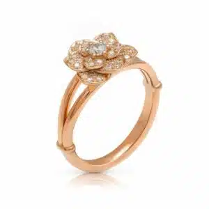 Moissanite & Natural Diamonds Engagement Ring 14K White Gold Moissanite Ring  1 Carat Engagement Ring