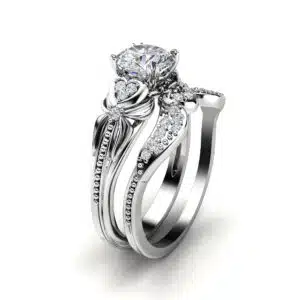 Heart Shaped Ring Matching Band