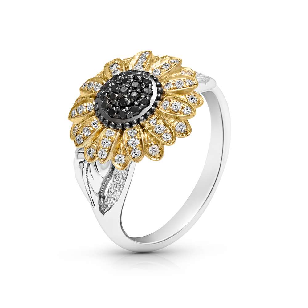 1 Moissanite & Natural Diamonds Engagement Ring 14K White Gold Moissanite Ring 1 Carat Engagement Ring