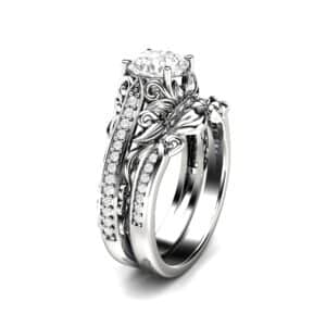 Special Offer - Filgree 14K White Gold Matching Band Unique Design