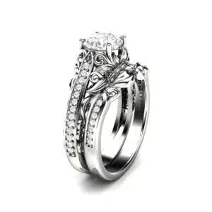 Special Offer - Filgree 14K White Gold Matching Band Unique Design