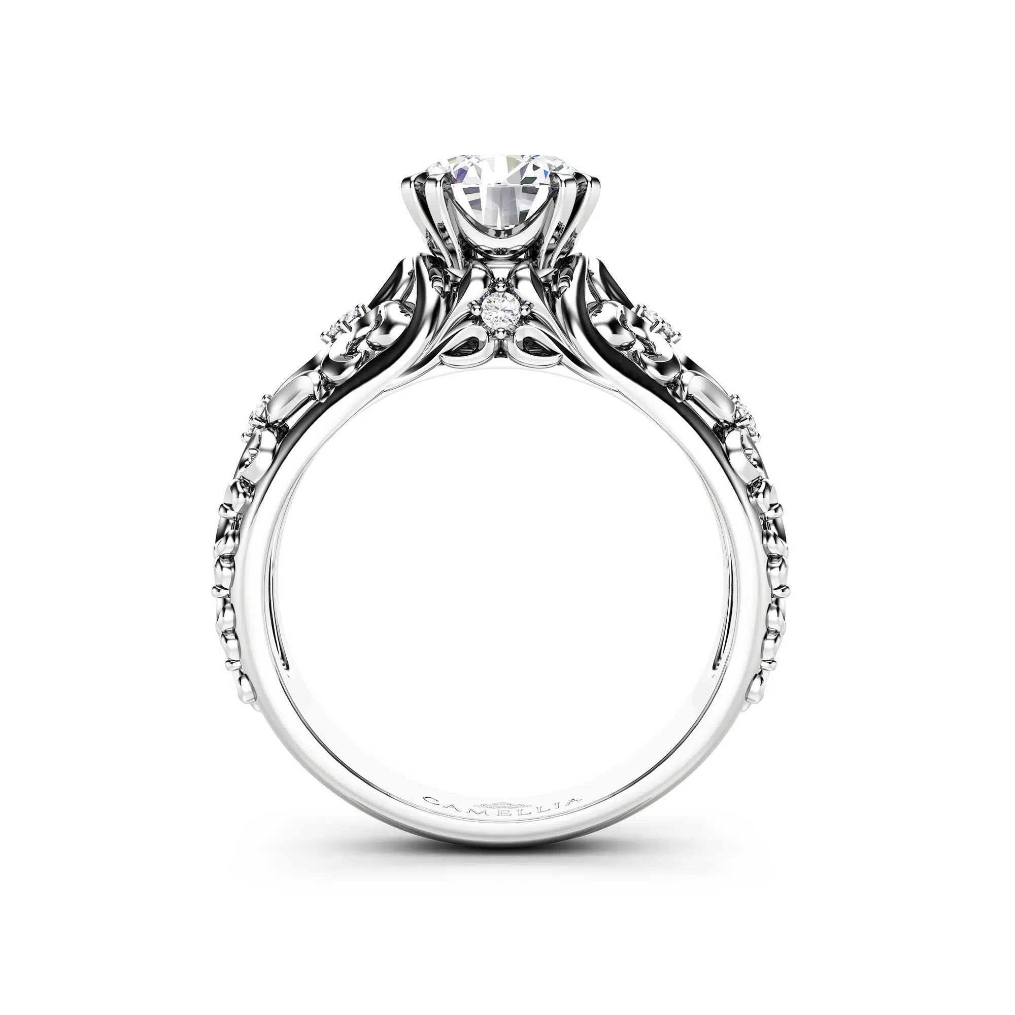 Art Nouveau Moissanite Engagement Ring Filigree Ring Forever One Charles & Colvard 7 Art Nouveau Moissanite Engagement Ring Filigree Ring Forever One Charles & Colvard 7.0mm Moissanite Ring