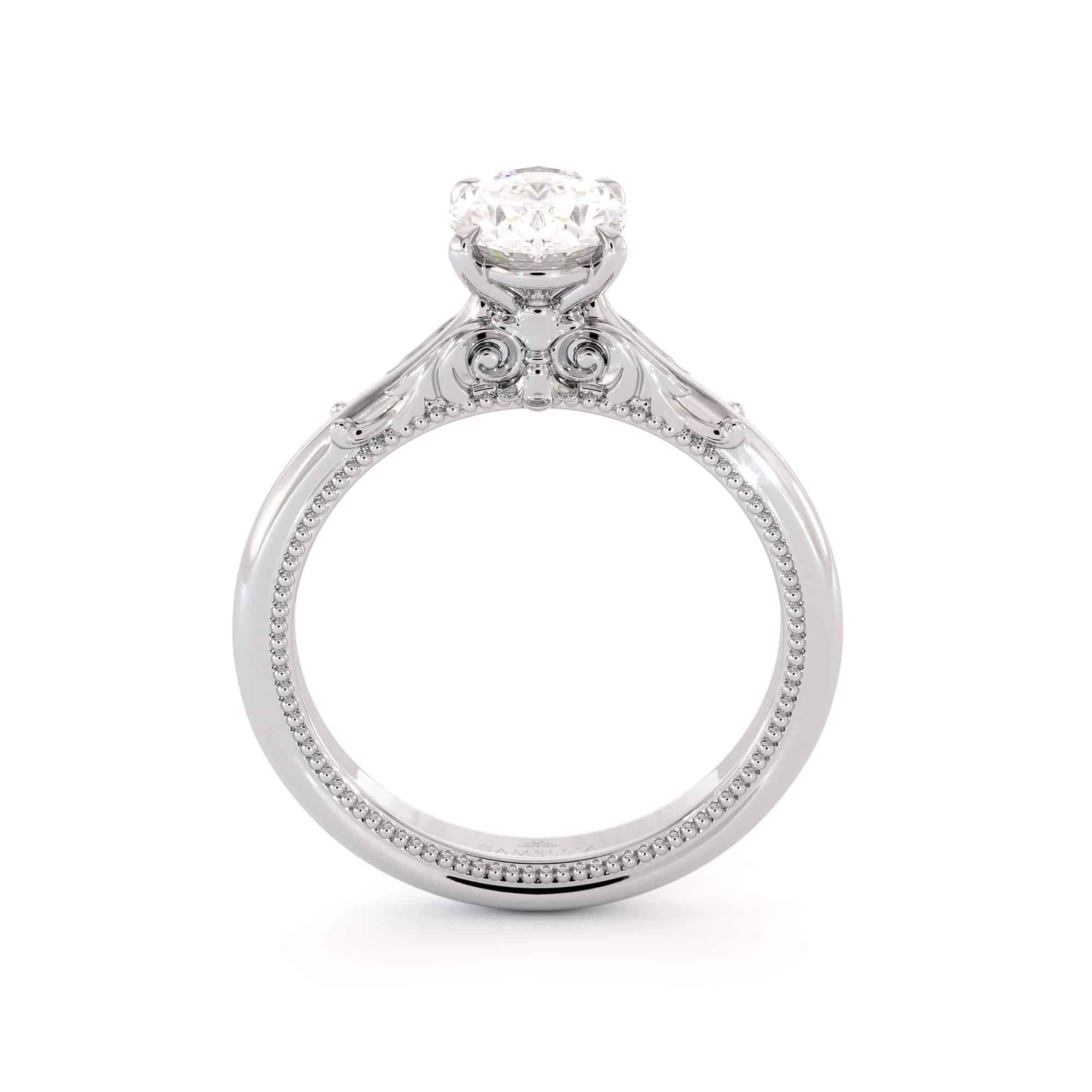 Oval Solitaire Engagement Ring Oval Moissanite Gold Ring Proposal Diamond Altentative Ring