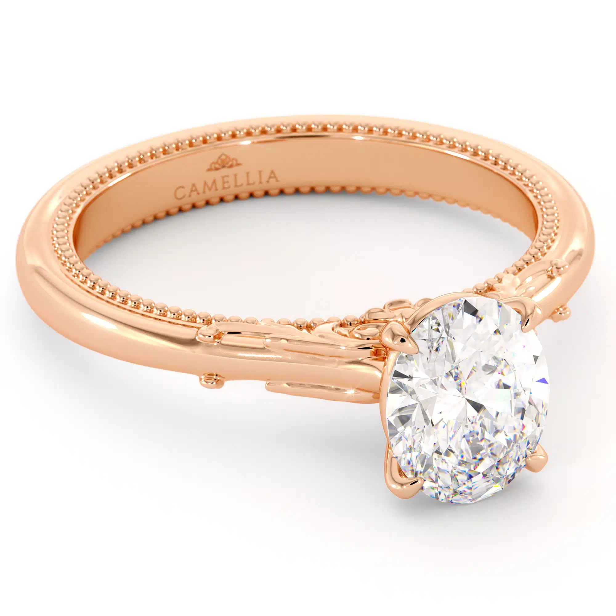 Delicate Oval Moissanite Engagement Ring Oval  Moissanite Ring