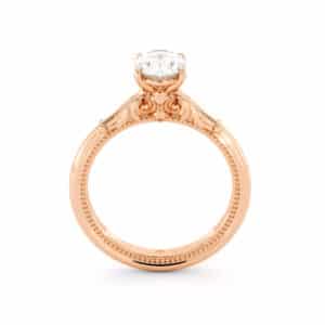 Delicate Oval Moissanite Engagement Ring Oval  Moissanite Ring