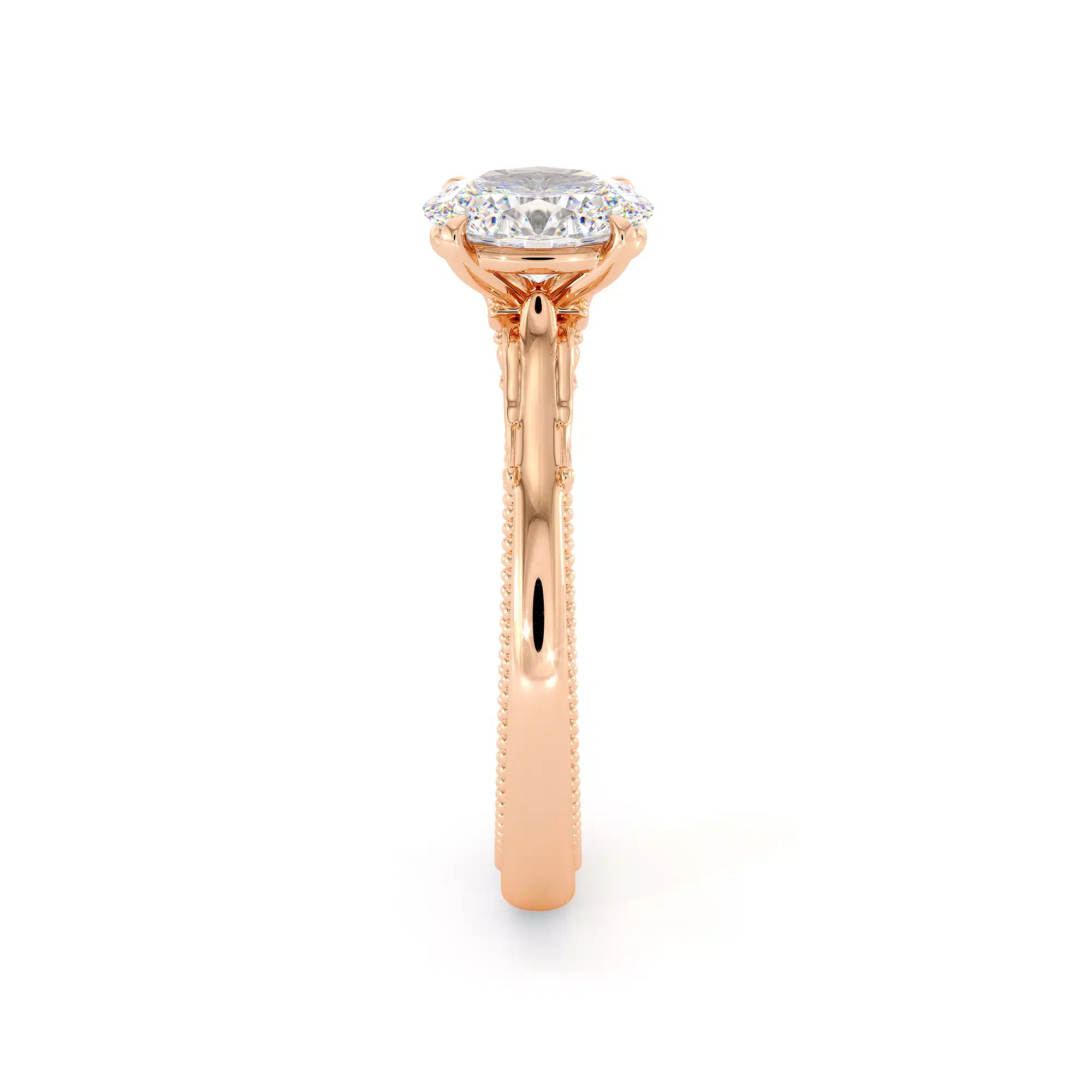 Delicate Oval Moissanite Engagement Ring Oval  Moissanite Ring