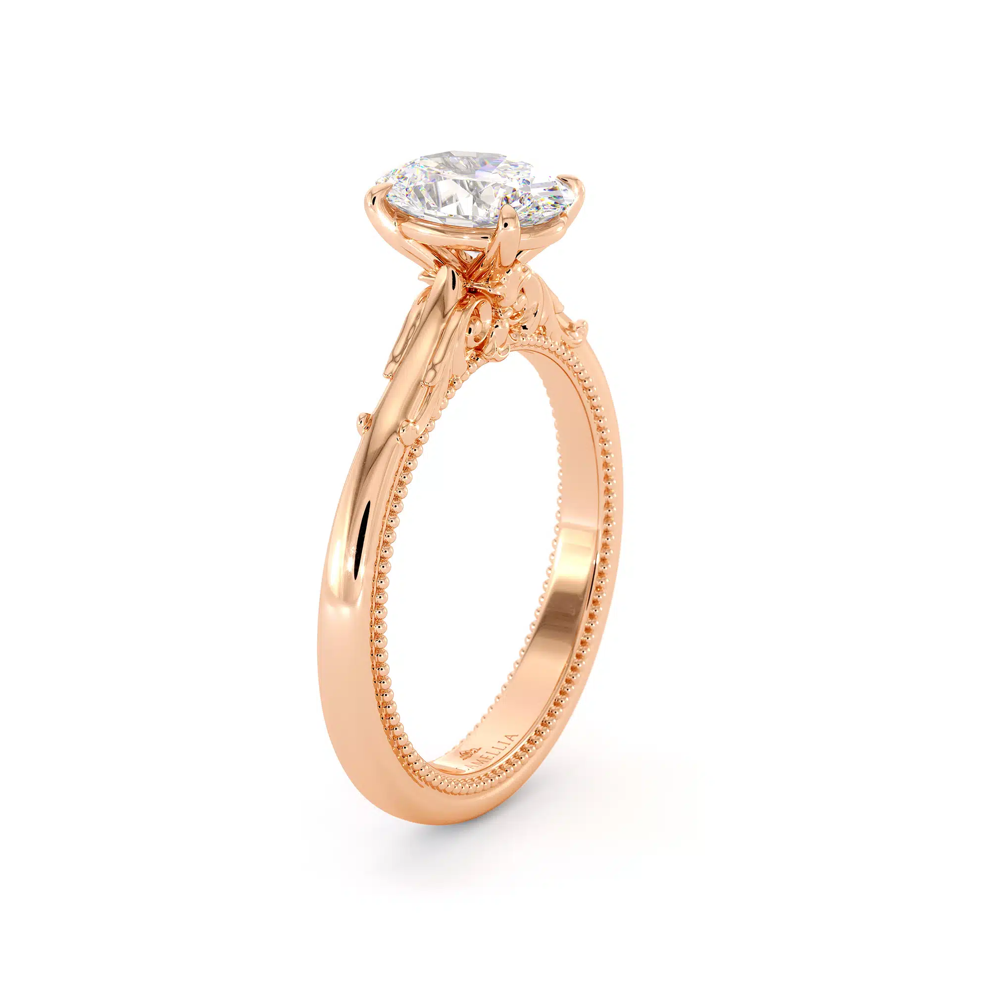 Delicate Oval Moissanite Engagement Ring Oval  Moissanite Ring